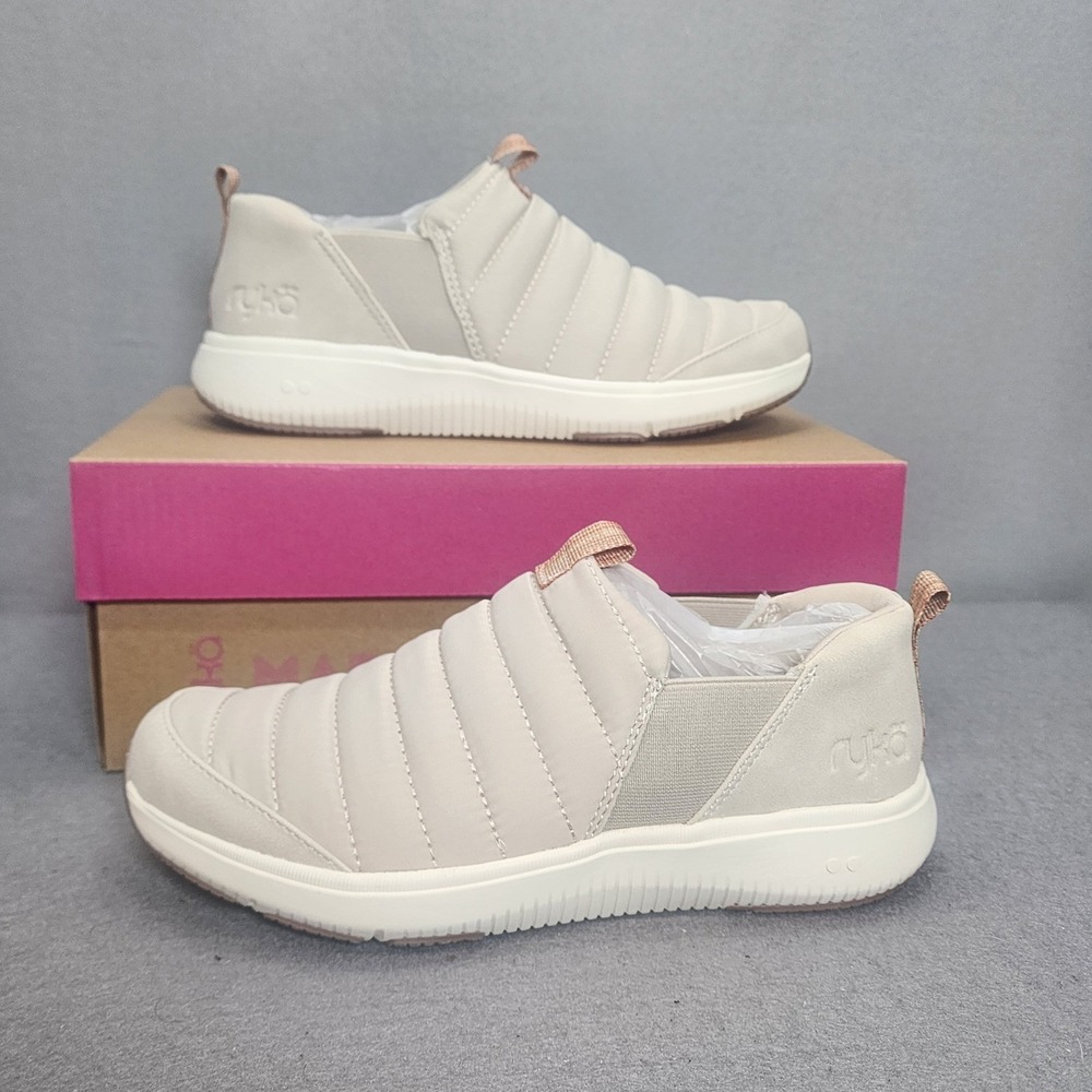 Ryka Pursuit Slip On Sneaker Terrataupe Quilted Comfort Walking Womens 7M